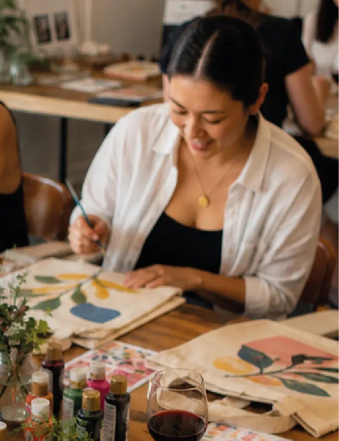 Taller de pintura y vino